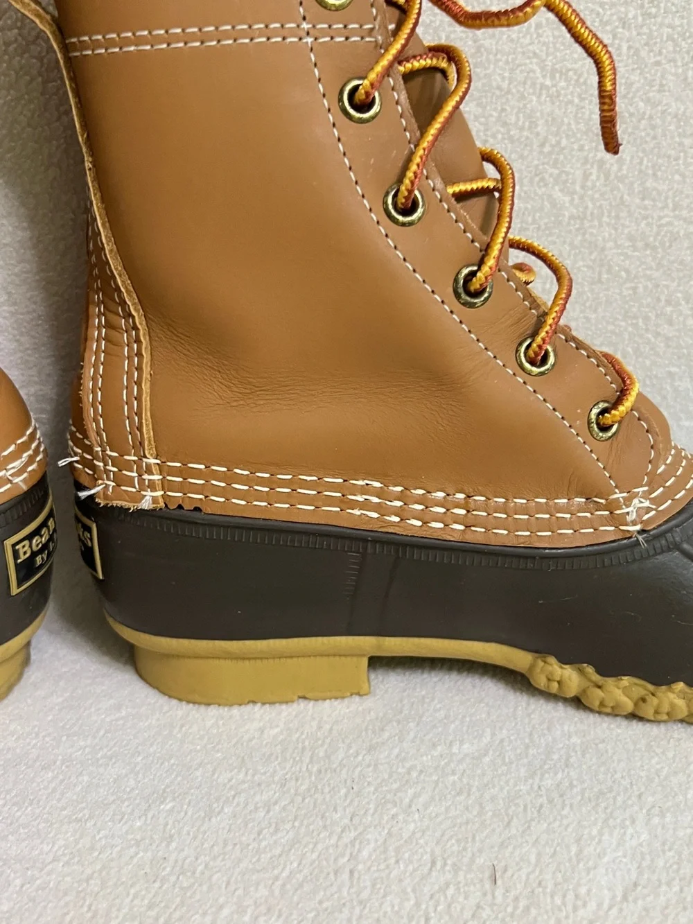 L.L.Bean Duck Hunting Bean Boots Brown Leather Waterproof Size 6 (Fits Like 7)